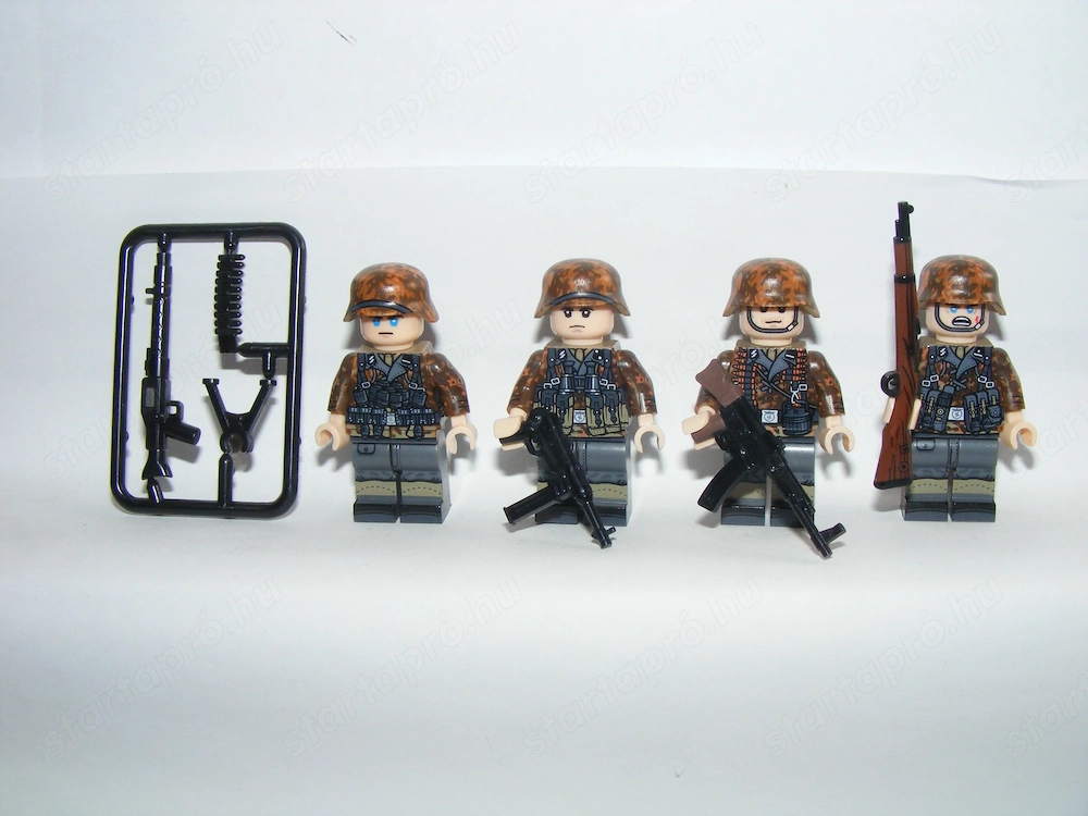 Lego 2. Világháborús Német Álcázott terepmintás katonák Őszi álca 4db katona ÚJ