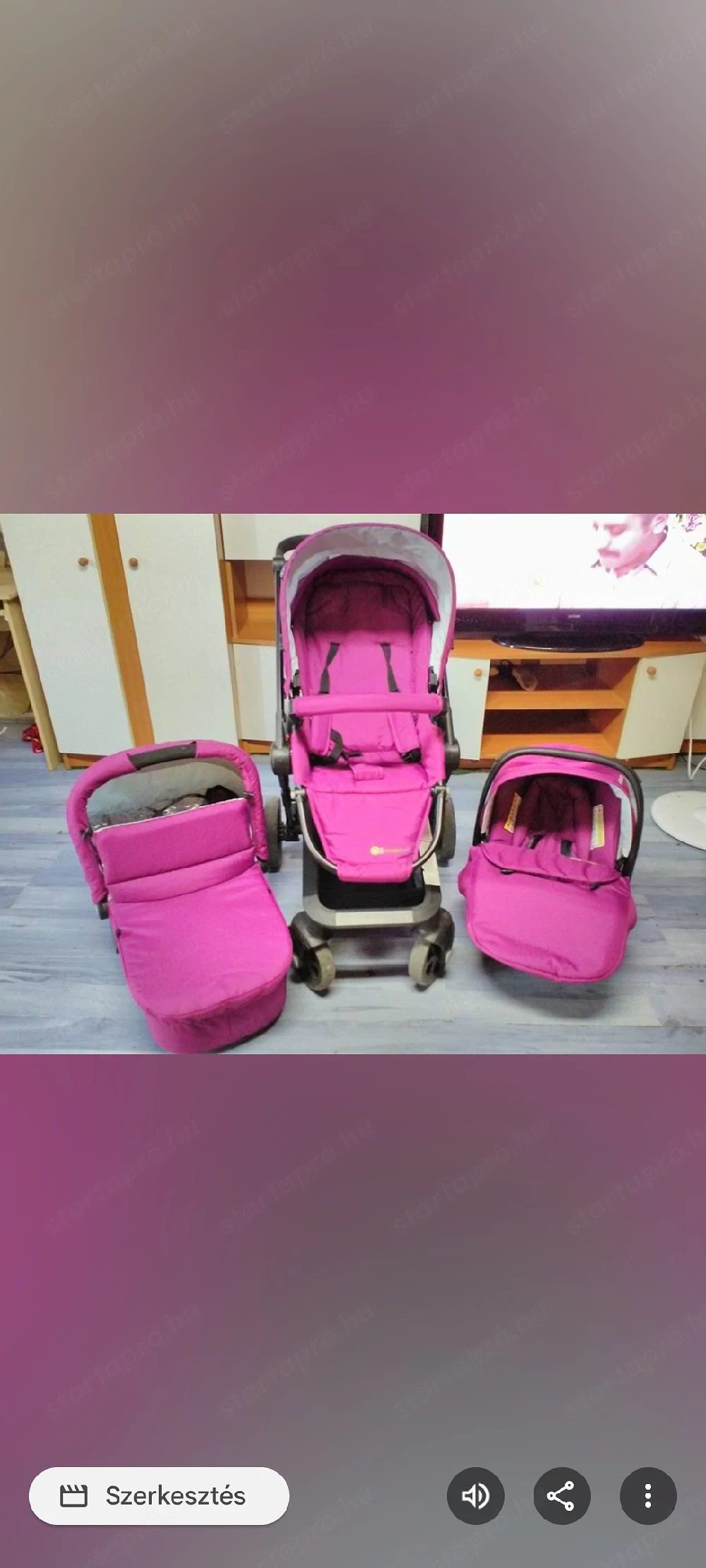 Lila babakocsi 3in1