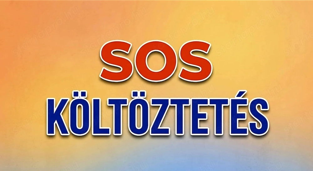 SOS költöztetés   Azonnali segítség, ha szorít az idő! 