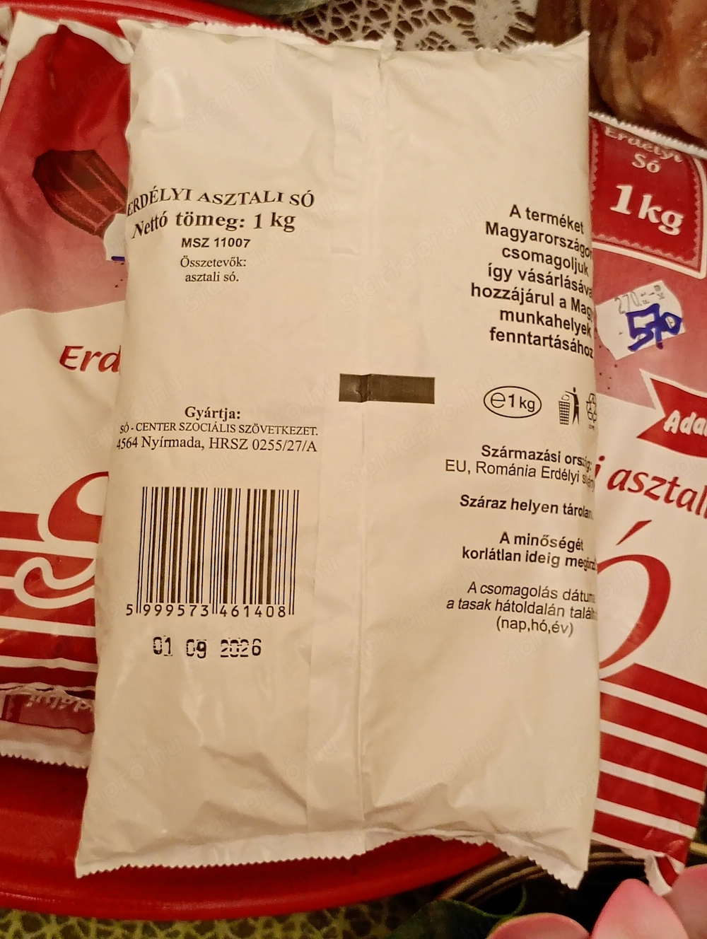 4kg erdélyi adalékmentes só 2000ft óbuda 36 50 104 8272  Prémium minőségű, 100%-ban természetes és f