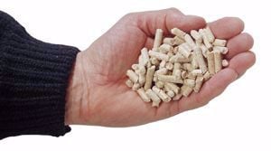 Biofapellet, fapellet, pellet 6 mm, fehér színű dinplus din+ enplusa1 minőség, Pátyon raktárról