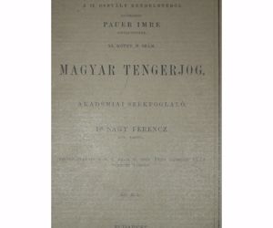 Dr. Nagy Ferenc Magyar tengerjog Akadémiai székfoglaló / könyv - kép 2