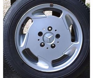 4db 15-ös 5x112-es Mercedes alufelni 185/65R15-ös Micheline nyári gumikkal eladó