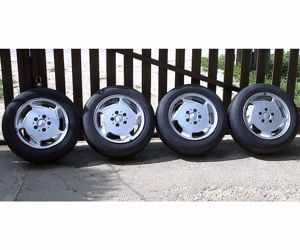 4db 15-ös 5x112-es Mercedes alufelni 185/65R15-ös Micheline nyári gumikkal eladó - kép 2