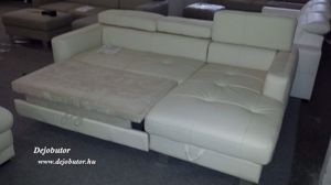 Sammy mini valódi bőr fix vagy nyitható relax sarok 220x160 cm jobbos vagy balos kivitelben  - kép 7