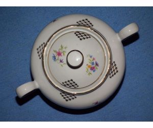Hibátlan bonbonier Stadtlengsfeld német porcelán cukortartó - kép 5