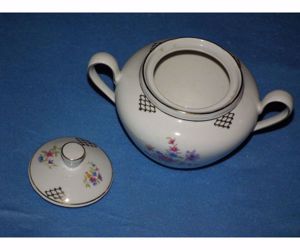 Hibátlan bonbonier Stadtlengsfeld német porcelán cukortartó - kép 6