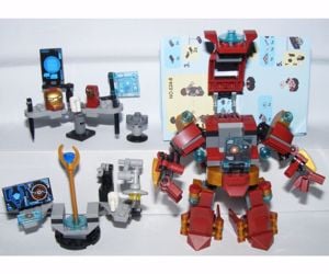 Lego Vasember figura Ironman figurák + Lab Heartbraker 8db + Mech 2017 - kép 3