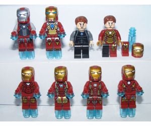 Lego Vasember figura Ironman figurák + Lab Heartbraker 8db + Mech 2017 - kép 5