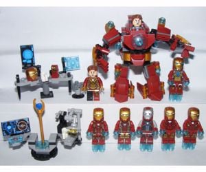 Lego Vasember figura Ironman figurák + Lab Heartbraker 8db + Mech 2017