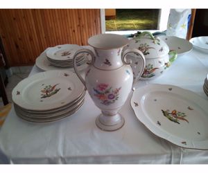 Hollóházi porcelán váza hibátlan állapotban. KB.65-70 éves - kép 4