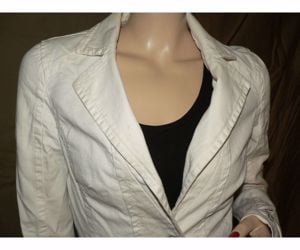 Stradivarius Jackets fehér karcsúsított blézer S - kép 5