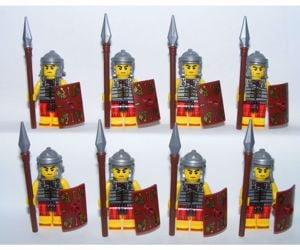 Lego Római katona Centurio Roman soldier pajzs lándzsa 8db figura ÚJ - kép 3