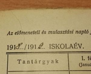 1916-os elemi népiskolai értesítő, Bp I.ker. Fehérsas téri iskola - kép 9