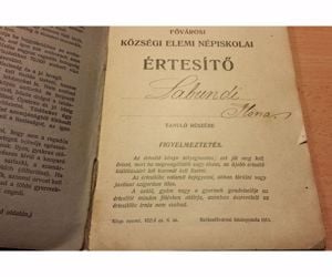 1916-os elemi népiskolai értesítő, Bp I.ker. Fehérsas téri iskola - kép 2