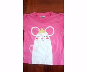 74, Édi rövid ujjú keveset használt rózsaszín cicás póló, tunika,felső - kép 2