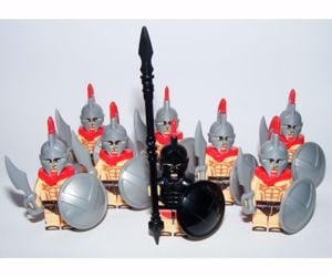 Lego Castle Spártai katonák figurák Leonidas+ Brickarms figura - kép 5