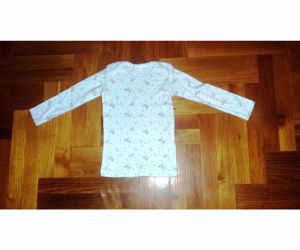 86/92-es Újszerű cuki fehér állat mintás póló, felső - kép 6