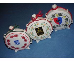  Hollóházi porcelán kulacs 2db. egyben - kép 2