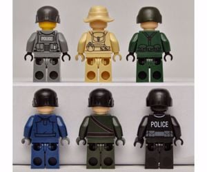 Lego swat Speciális kommandós figurák katona figura + Brickarms fegyver - kép 5