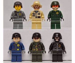 Lego swat Speciális kommandós figurák katona figura + Brickarms fegyver - kép 3