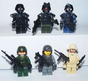 Lego swat Speciális kommandós figurák katona figura + Brickarms fegyver - kép 4