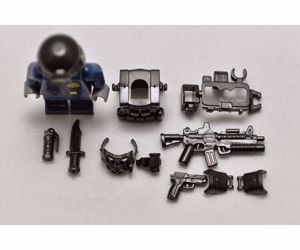 Lego swat Speciális kommandós figurák katona figura + Brickarms fegyver - kép 8