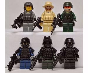 Lego swat Speciális kommandós figurák katona figura + Brickarms fegyver - kép 2