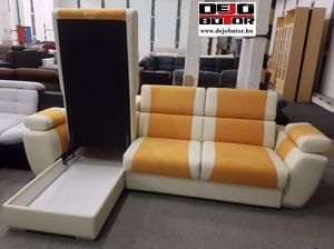 Maggic L sarok kanapé ülőgarnitúra jobbos vagy balos ágyazható 290x197cm ágyneműtartós átszerelhető - kép 4