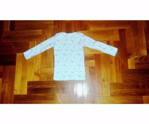 86/92-es Újszerű cuki fehér állat mintás póló, felső - kép 9