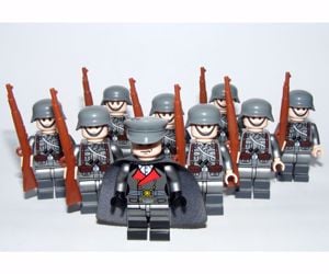 Lego 2. világháborús Német Wehrmacht katonák tiszt katona figurák figura 9db - kép 2