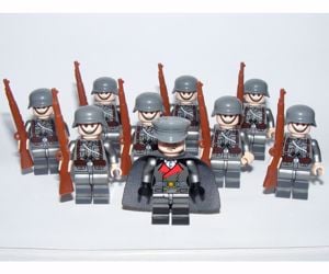 Lego 2. világháborús Német Wehrmacht katonák tiszt katona figurák figura 9db - kép 4