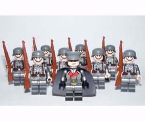 Lego 2. világháborús Német Wehrmacht katonák tiszt katona figurák figura 9db - kép 3