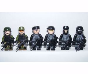 Lego Swat Rendőr + Kommandós + Katonai rendész figurák 12db figura fegyver új - kép 2