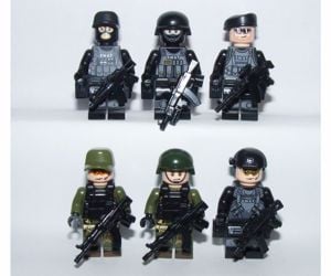 Lego Swat Rendőr + Kommandós + Katonai rendész figurák 12db figura fegyver új - kép 7