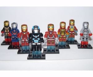 Lego Vasember figurák Iron man Iron Patriot War Mashine Mark-x figura  - kép 2