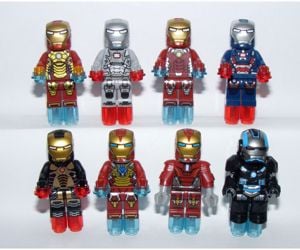 Lego Vasember figurák Iron man Iron Patriot War Mashine Mark-x figura  - kép 3