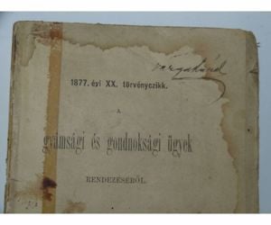  Gyámsági és gondnoksági ügyek  rendezéséről 1877. évi XX. törvénycikk / antik könyv - kép 3