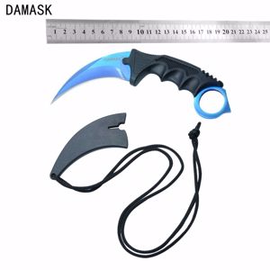 Új!!! Damask karambit kés tigriskarom medvekarom nyakkés + ABS tok - kép 10
