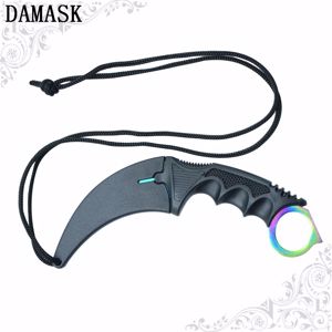 Új!!! Damask karambit kés tigriskarom medvekarom nyakkés + ABS tok - kép 5