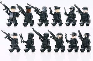 Lego swat Kommandós Anti - terrorista Rendőr figurák katonák 12 db figura - kép 4