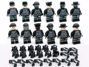 Lego swat Kommandós Anti - terrorista Rendőr figurák katonák 12 db figura - kép 5