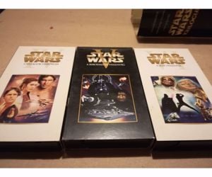 Star Wars trilógia VHS tripla kazettán.