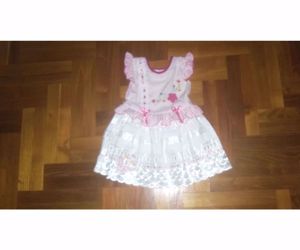 86 92 Újszerű mesés hímzett virágos nyári ruha alkalmi ruci tunika  - kép 6