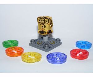 Lego Bosszúállók Arany Krómozott Infinity Gauntlet Thanos kesztyű +összes Végtelen Kő új - kép 4