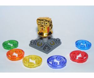 Lego Bosszúállók Arany Krómozott Infinity Gauntlet Thanos kesztyű +összes Végtelen Kő új - kép 3