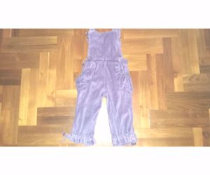 92  Cuki világos lila szivecskés plüss kantáros nadrág naci  - kép 4