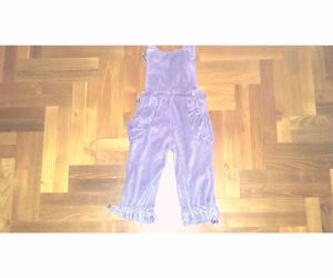 92  Cuki világos lila szivecskés plüss kantáros nadrág naci  - kép 5