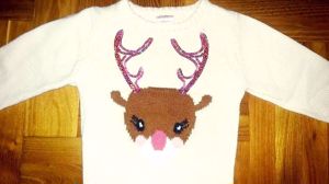 98 Cuki flitteres agancsos kötött pulcsi pulóver felső  - kép 3