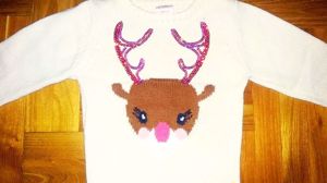 98 Cuki flitteres agancsos kötött pulcsi pulóver felső  - kép 4